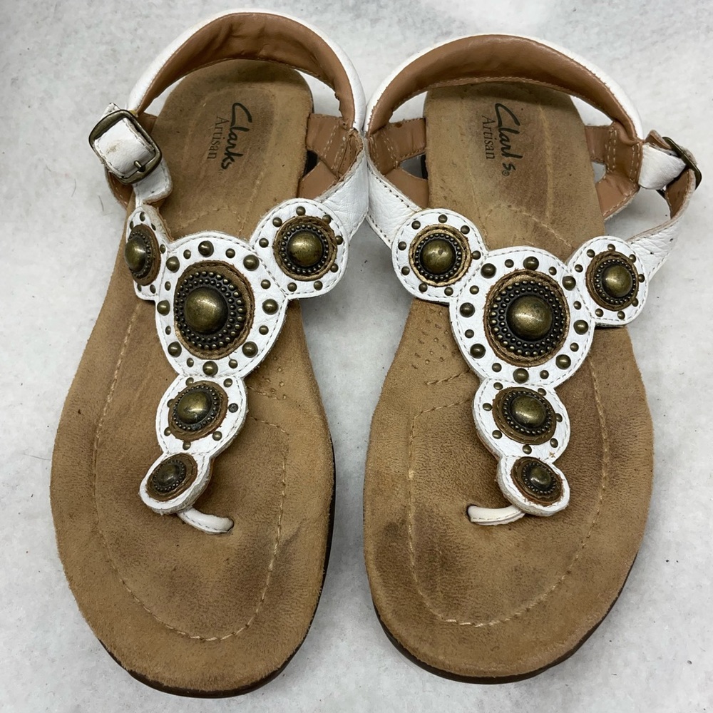 Clark artisan leather sandals ladies sz 6m